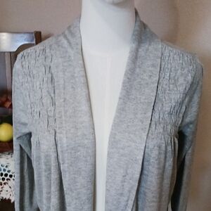 August Silk Light Gray Cardigan